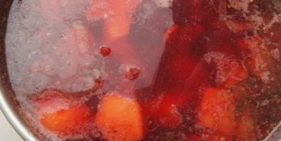 постный борщ с нутом и грибами