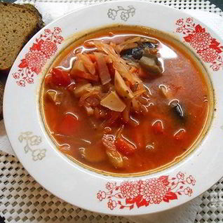 Вегетарианский борщ в мультиварке