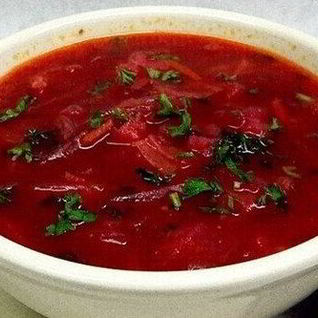 Вкуснейший украинский борщ с копченым салом