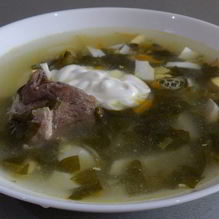 Рецепт Зеленый борщ с консервированным щавелем