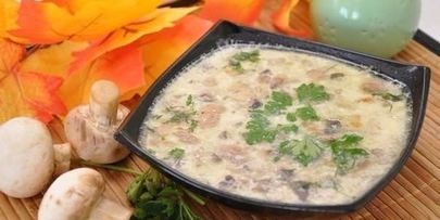 грибной суп из шампиньонов с плавленым сыром