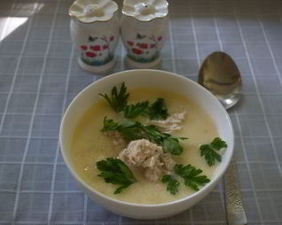 Грузинский суп с курицей