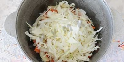 капустняк тушеный с рисом и картошкой