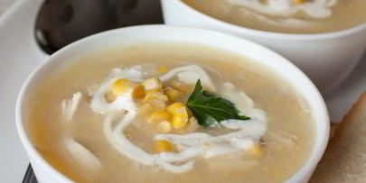 картофельный суп с курицей и кукурузой