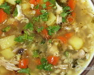 Картофельный суп с перловкой