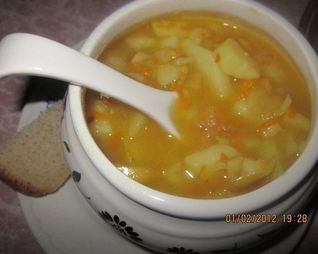 Картофельный супчик с яблочком