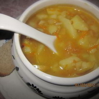 Картофельный супчик с яблочком