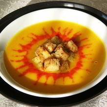 Рецепт Крем-суп из тыквы с красным перцем