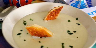 кремовый рыбный супчик акула каракула