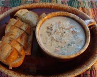 Куриный крем-суп с диким рисом