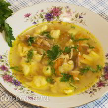 Рецепт Куриный суп с клецками
