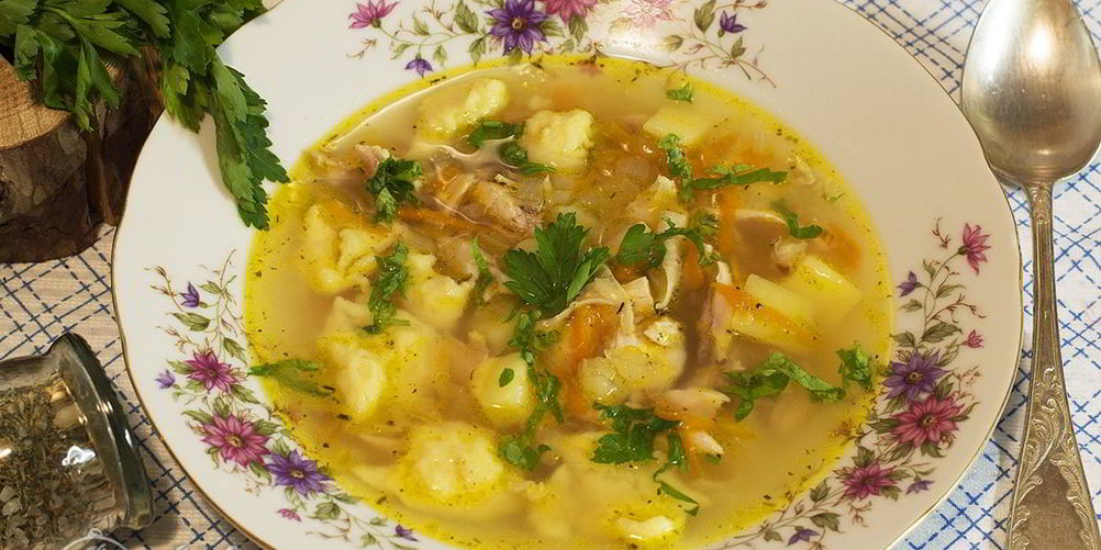 Рецепт куриный суп с клецками