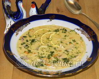 Куриный суп с лимоном