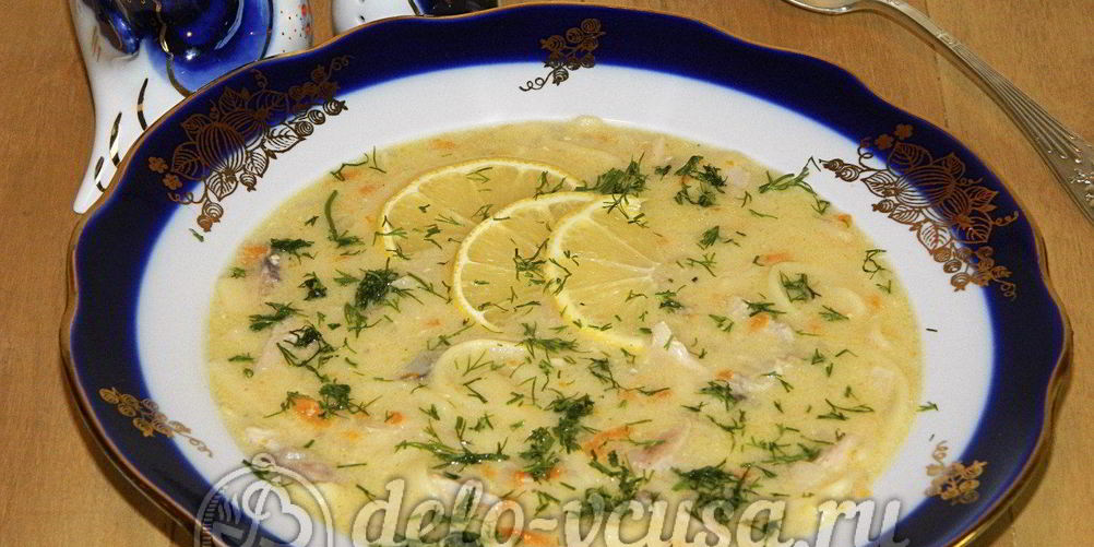Рецепт куриный суп с лимоном