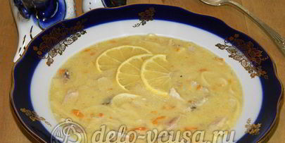 куриный суп с лимоном