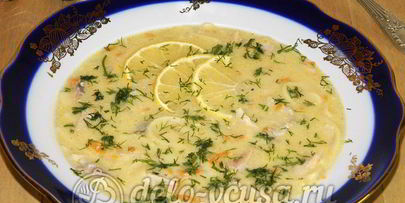 куриный суп с лимоном