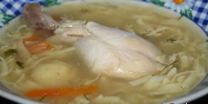 куриный суп с молодым картофелем