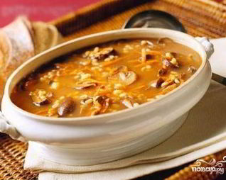 Куриный суп с опятами