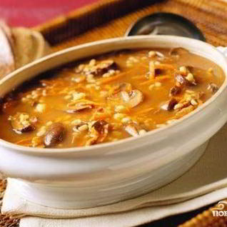 Куриный суп с опятами