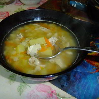 Легкий куриный суп