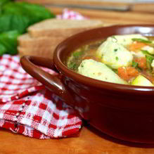 Рецепт Летний суп с рисовыми клецками