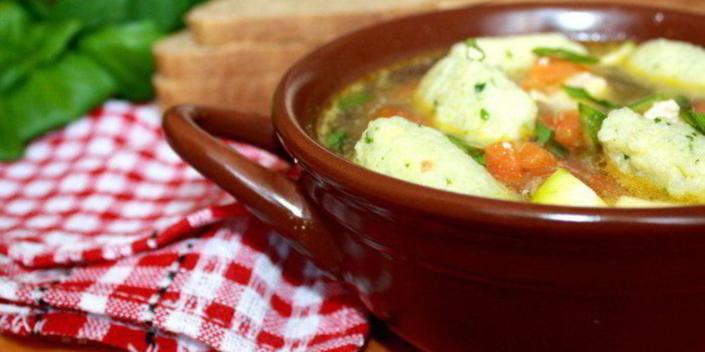 Рецепт летний суп с рисовыми клецками