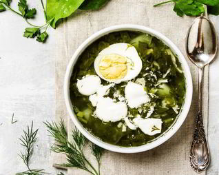 Летний суп с щавелем