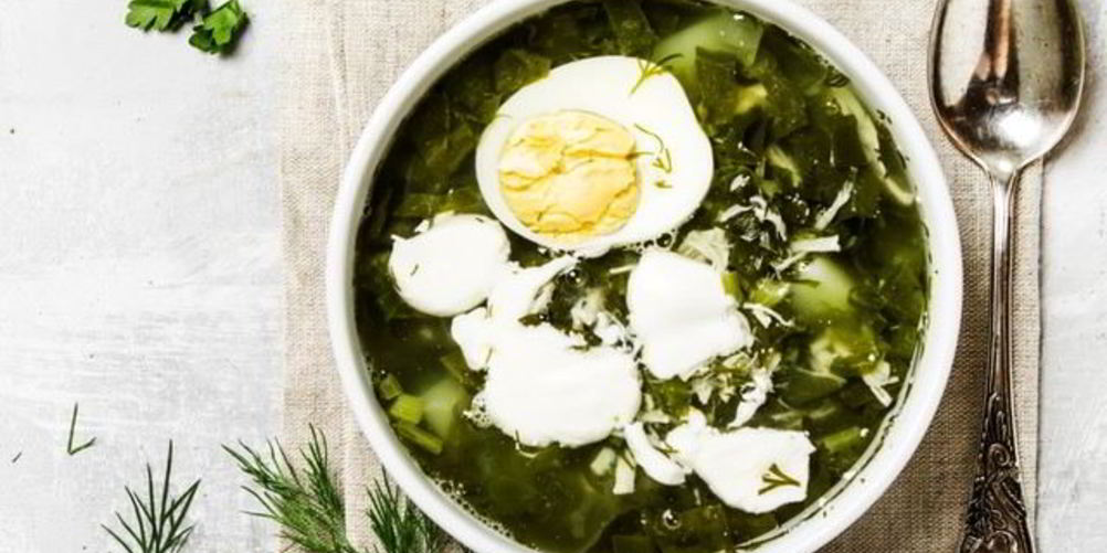 Рецепт летний суп с щавелем