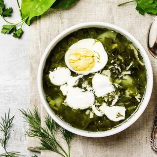 Летний суп с щавелем