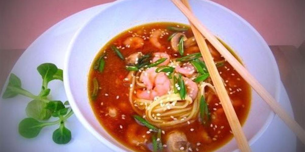 Рецепт мисо суп с креветками и лапшой удон