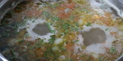 мясной суп с рисом актавика микс