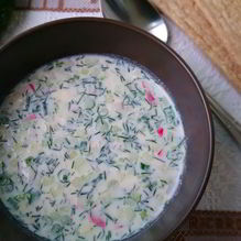 Рецепт Окрошка на кефире