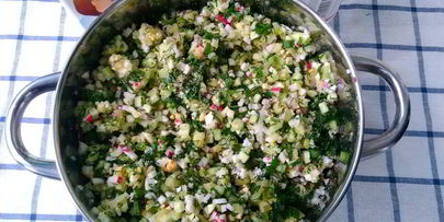 окрошка на кефире