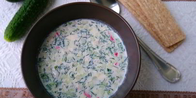 окрошка на кефире