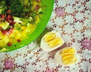 Окрошка на сыворотке