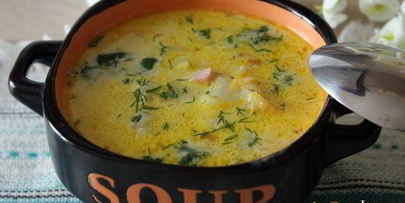 польский суп с маринованными огурцами