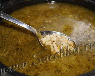 Рассольник с перловкой