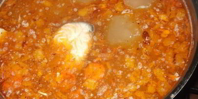 рыбный суп с горбушей