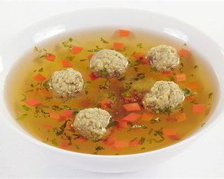 Сливочный суп с клецками из легкого