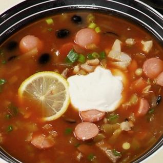 Солянка с курицей