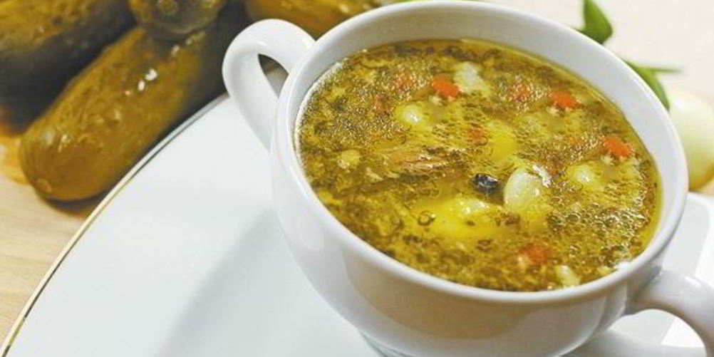 Рецепт суп c солеными огурцами