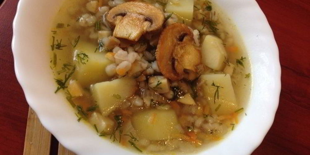 Рецепт суп грибной с перловкой