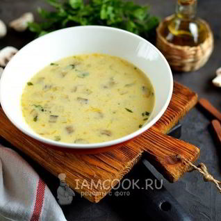 Суп из кабачков с плавленным сыром