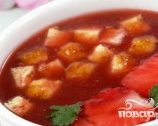 Суп из клубники со сливками