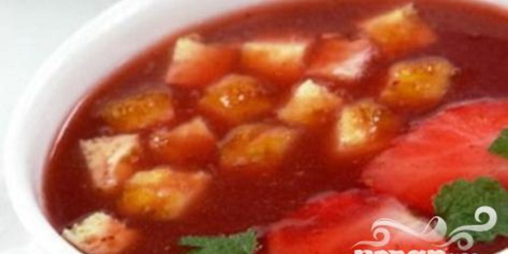 Рецепт суп из клубники со сливками