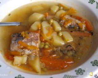 Суп из консервированной сайры