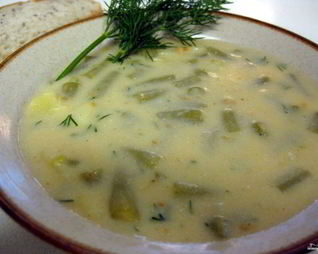 Суп из стручков фасоли