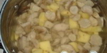 суп из замороженных подберезовиков