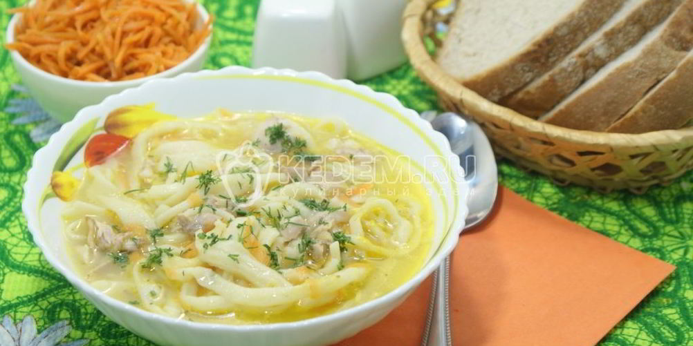 Рецепт суп куриный с лапшой