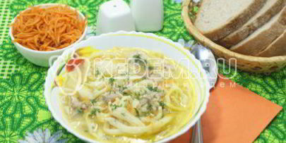 суп куриный с лапшой